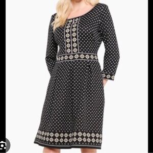 Max Studio Geometric Fit and Flare Dress M EUC Office Casual Professional